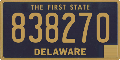 DE license plate 838270