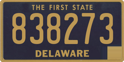 DE license plate 838273