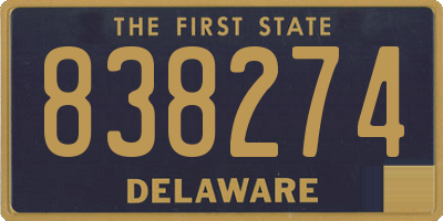 DE license plate 838274