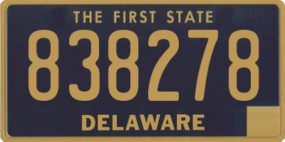 DE license plate 838278
