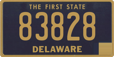 DE license plate 83828