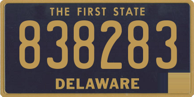 DE license plate 838283
