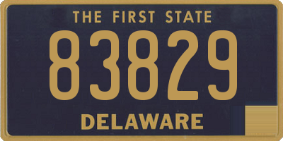 DE license plate 83829