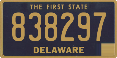 DE license plate 838297