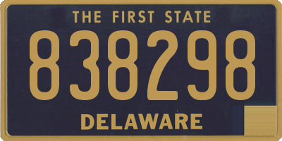 DE license plate 838298