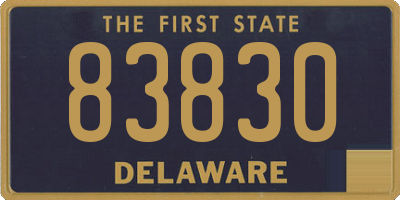DE license plate 83830