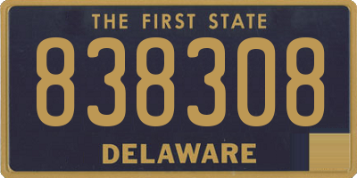 DE license plate 838308