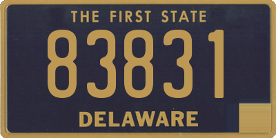 DE license plate 83831