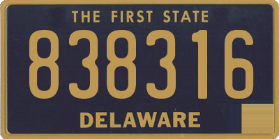 DE license plate 838316