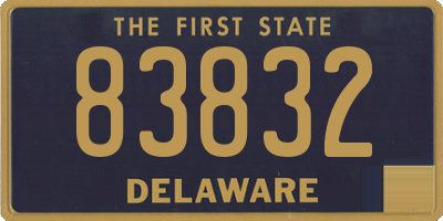 DE license plate 83832