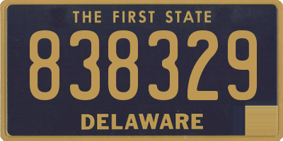 DE license plate 838329