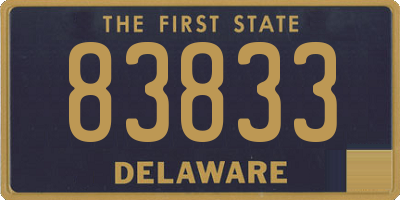DE license plate 83833