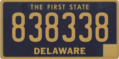 DE license plate 838338