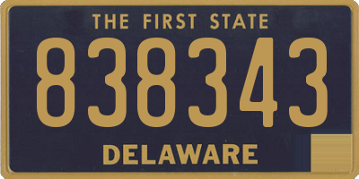 DE license plate 838343