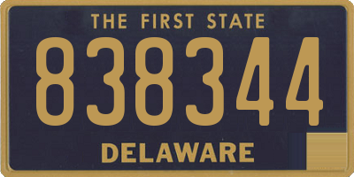 DE license plate 838344