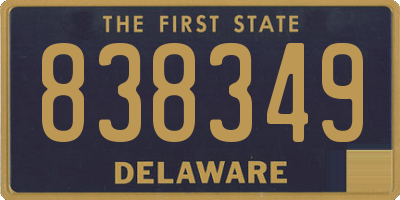 DE license plate 838349