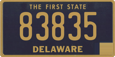 DE license plate 83835