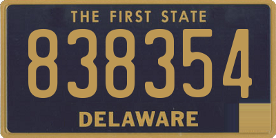 DE license plate 838354
