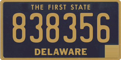 DE license plate 838356