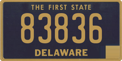 DE license plate 83836