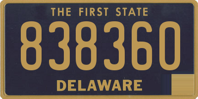 DE license plate 838360
