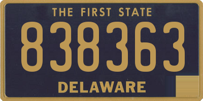 DE license plate 838363