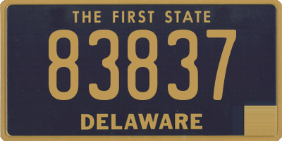 DE license plate 83837