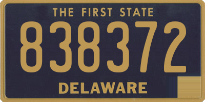 DE license plate 838372