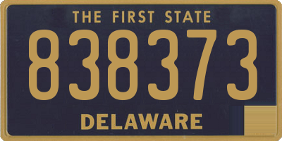 DE license plate 838373