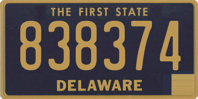 DE license plate 838374