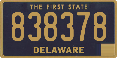 DE license plate 838378