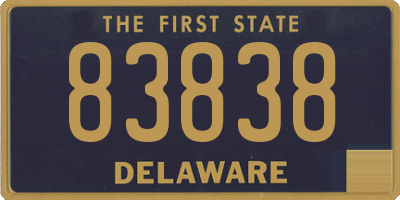 DE license plate 83838