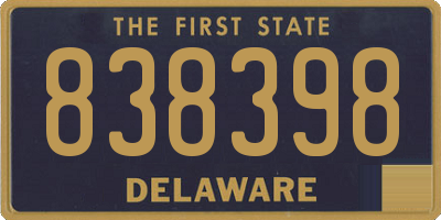 DE license plate 838398