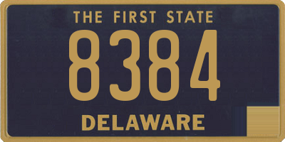 DE license plate 8384