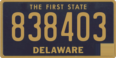 DE license plate 838403