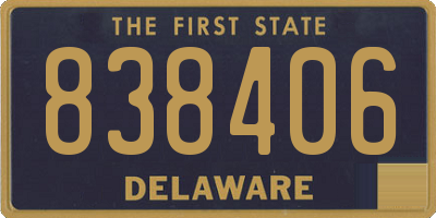 DE license plate 838406