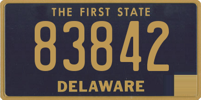 DE license plate 83842