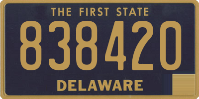 DE license plate 838420