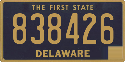 DE license plate 838426