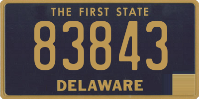 DE license plate 83843