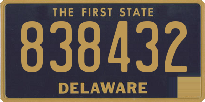 DE license plate 838432