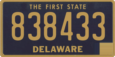 DE license plate 838433
