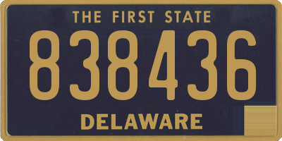DE license plate 838436