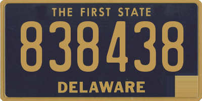 DE license plate 838438