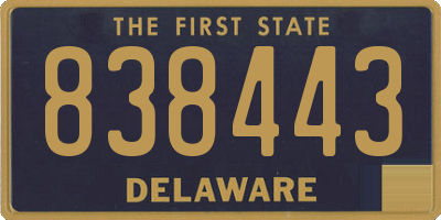 DE license plate 838443