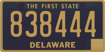 DE license plate 838444