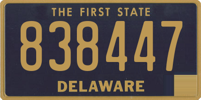 DE license plate 838447