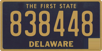 DE license plate 838448