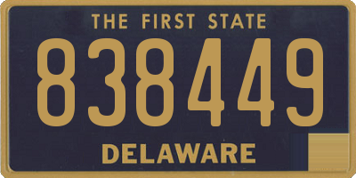 DE license plate 838449