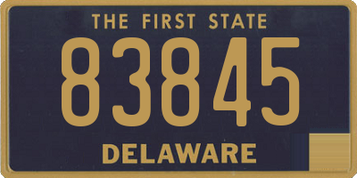 DE license plate 83845